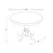 East West Furniture Trenton 5-piece Wood Dining Room Set in Black/Cherry