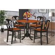 East West Furniture Trenton 5-piece Counter Height Dining Set in Black/Cherry