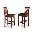 East West Furniture Vernon 5-piece Wood Dining Room Set in Mahogany