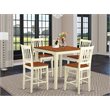 East West Furniture Vernon 5-piece Wood Dining Table Set in Buttermilk/Cherry