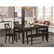 East West Furniture Lynfield 6-piece Wood Dining Table Set in Cappuccino