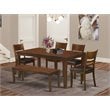 East West Furniture Lynfield 6-piece Wood Dining Set in Espresso