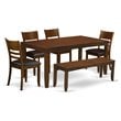 East West Furniture Lynfield 6-piece Wood Dining Set in Espresso