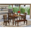 East West Furniture Lynfield 6-piece Wood Dining Room Set in Espresso