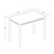 East West Furniture Yarmouth 5-piece Wood Dining Table Set in Buttermilk/Cherry