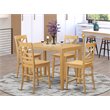East West Furniture Yarmouth 5-piece Traditional Wood Dining Set in Oak