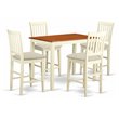 East West Furniture Yarmouth 5-piece Dining Set with Linen Seat in Cherry