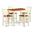 East West Furniture Yarmouth 5-piece Dining Set with Bar Stools in Cherry