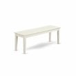 East West Furniture Capri 6-piece Wood Dining Table Set with Bench in White