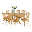 East West Furniture Avon 7-piece Traditional Wood Dining Set in Oak