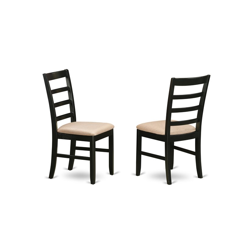 East West Furniture Capri 7-piece Wood Chairs and Dining Table in Cappuccino