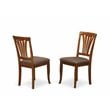East West Furniture Milan 7-piece Wood Dinette Table Set in Saddle Brown