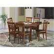East West Furniture Milan 7-piece Wood Dining Table Set in Mahogany