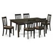 East West Furniture Henley 7-piece Wood Dining Room Set in Cappuccino