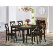 East West Furniture Parfait 7-piece Wood Dining Table Set in Cappuccino