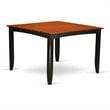 East West Furniture Fairwind 7-piece Wood Dining Set in Black/Cherry