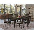 East West Furniture Lynfield 7-piece Wood Kitchen Table and Chairs in Cappuccino