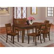 East West Furniture Lynfield 7-piece Wood Dining Table Set in Espresso