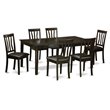 East West Furniture Henley 7-piece Wood Dining Table Set in Cappuccino