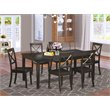 East West Furniture Henley 7-piece Dinette Table and Chair Set in Cappuccino