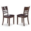 East West Furniture Henley 7-piece Dining Set with Leather Chairs in Cappuccino