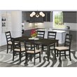 East West Furniture Henley 7-piece Wood Table and Dining Chairs in Cappuccino