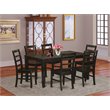 East West Furniture Lynfield 7-piece Wood Dining Set in Cappuccino
