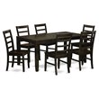 East West Furniture Lynfield 7-piece Wood Dining Set in Cappuccino