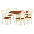 East West Furniture Kenley 7-piece Wood Dining Set with Slatted Chairs in Cherry