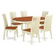 East West Furniture Kenley 7-piece Wood Dinette Set in Buttermilk/Cherry