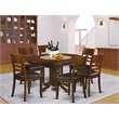 East West Furniture Kenley 7-piece Traditional Wood Dining Set in Espresso