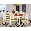 East West Furniture Nicoli 7-piece Wood Dinette Set in Cherry