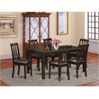 East West Furniture Lynfield 7-piece Wood Dining Table Set in Cappuccino