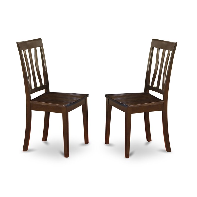 East West Furniture Lynfield 7-piece Wood Dining Room Set in Cappuccino