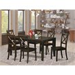 East West Furniture Lynfield 7-piece Wood Dining Table and Chairs in Cappuccino
