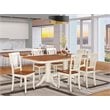 East West Furniture Napoleon 7-piece Wood Dining Table Set in Buttermilk/Cherry