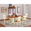East West Furniture Plainville 7-piece Wood Dining Table Set in Cherry