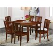 East West Furniture Picasso 7-piece Wood Dining Table Set in Mahogany