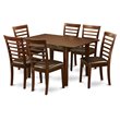 East West Furniture Picasso 7-piece Wood Dining Table and Chair Set in Mahogany