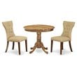 East West Furniture Antique 3-piece Wood Dining Table Set in Natural
