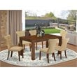East West Furniture Celina 7-piece Wood Dining Set in Natural