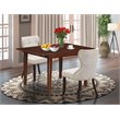 East West Furniture Milan 3-piece Wood Dining Table Set in Mahogany