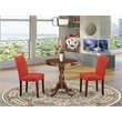 East West Furniture Eden 3-piece Wood Kitchen Set in Mahogany