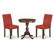 East West Furniture Eden 3-piece Wood Kitchen Set in Mahogany