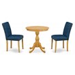 East West Furniture Eden 3-piece Traditional Wood Dining Table Set in Oak