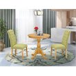 East West Furniture Eden 3-piece Traditional Wood Dining Room Table Set in Oak