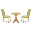 East West Furniture Eden 3-piece Traditional Wood Dining Room Table Set in Oak