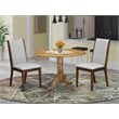 East West Furniture Dublin 3-piece Wood Dining Set in Natural