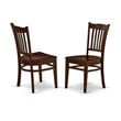 East West Furniture Antique 3-piece Dining Set with Slatted Back in Mahogany