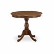 East West Furniture Antique 3-piece Wood Dining Room Set in Walnut